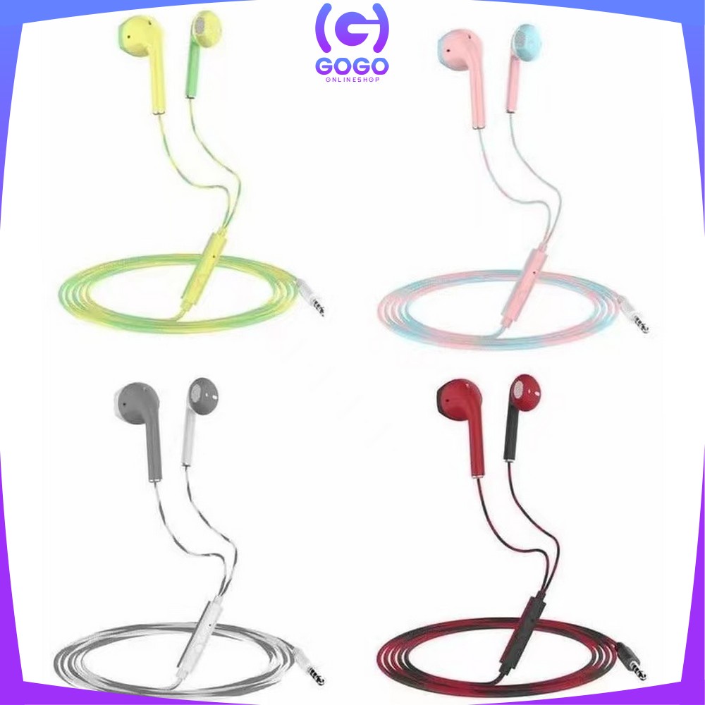 GOGO-C517 Headset Macaron Earphone Dua Warna Handsfree Musik U24 Macaron Superbass Hedset Musik Extra Bass