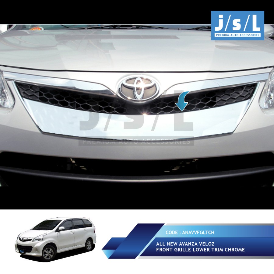 All New Avanza Veloz Front Grille Lower Trim Chrome Aksesoris Veloz