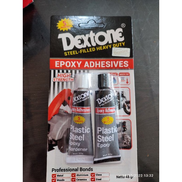 

lem besi dextone 5menit / lem epoxy
