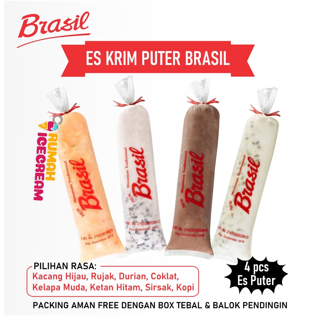 Jual Paket Es Krim Puter Brasil 4pcs Shopee Indonesia 7116