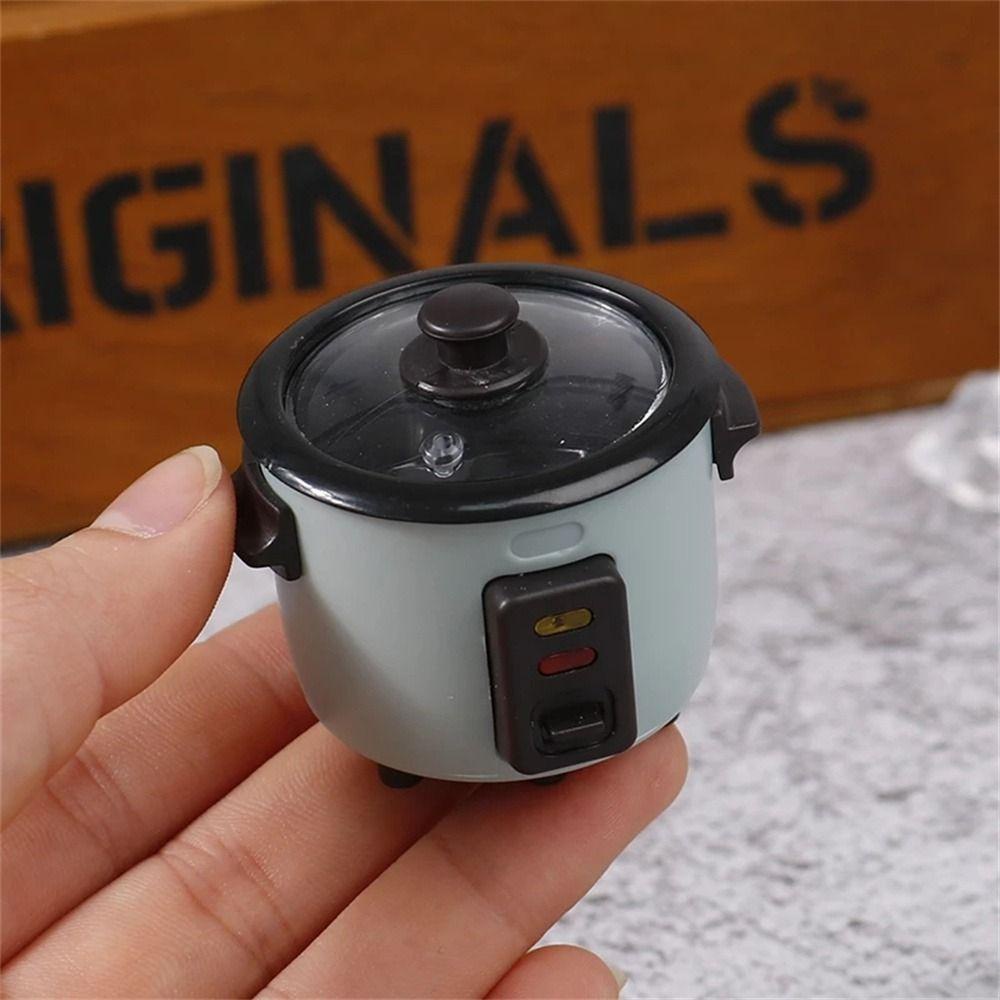 Lanfy Simulasi Rice Cooker Pretend Play Mainan Model Rumah Boneka Miniatur Mainan Rumah Furniture Mainan Model Cooker