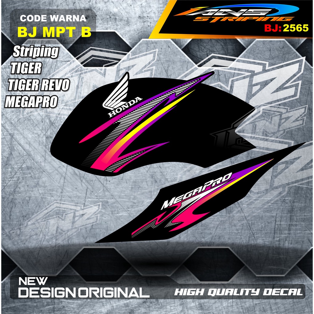 STICKER MOTOR MEGAPRO TERBARU / STRIPING MP HIU VARIASI / STICKER STRIPING MP NEW