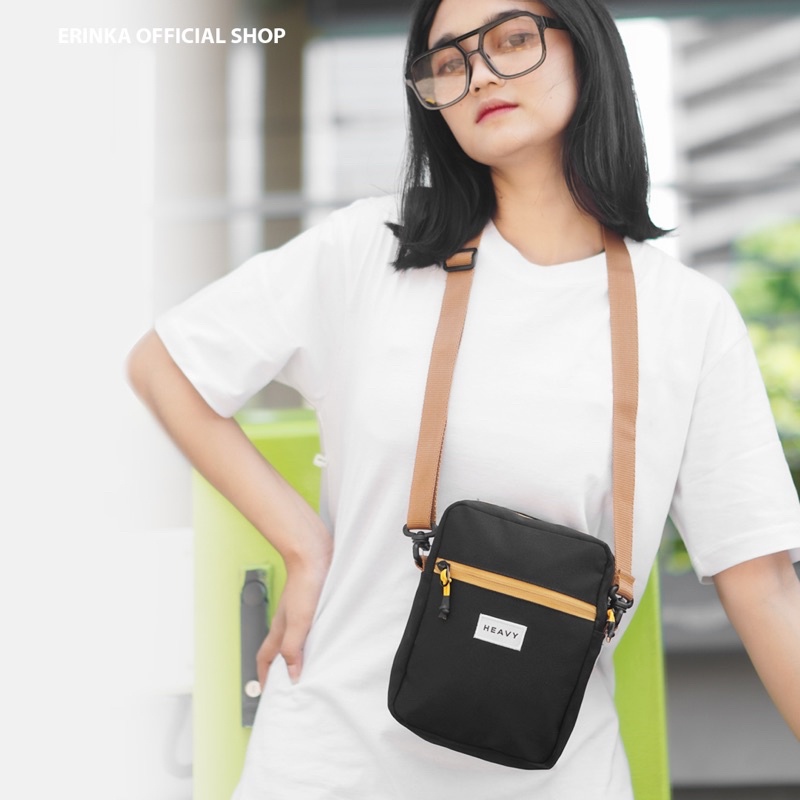 Slingbag Heavy|Nykew Black Cross body bag Heavy | Tas selempang pria