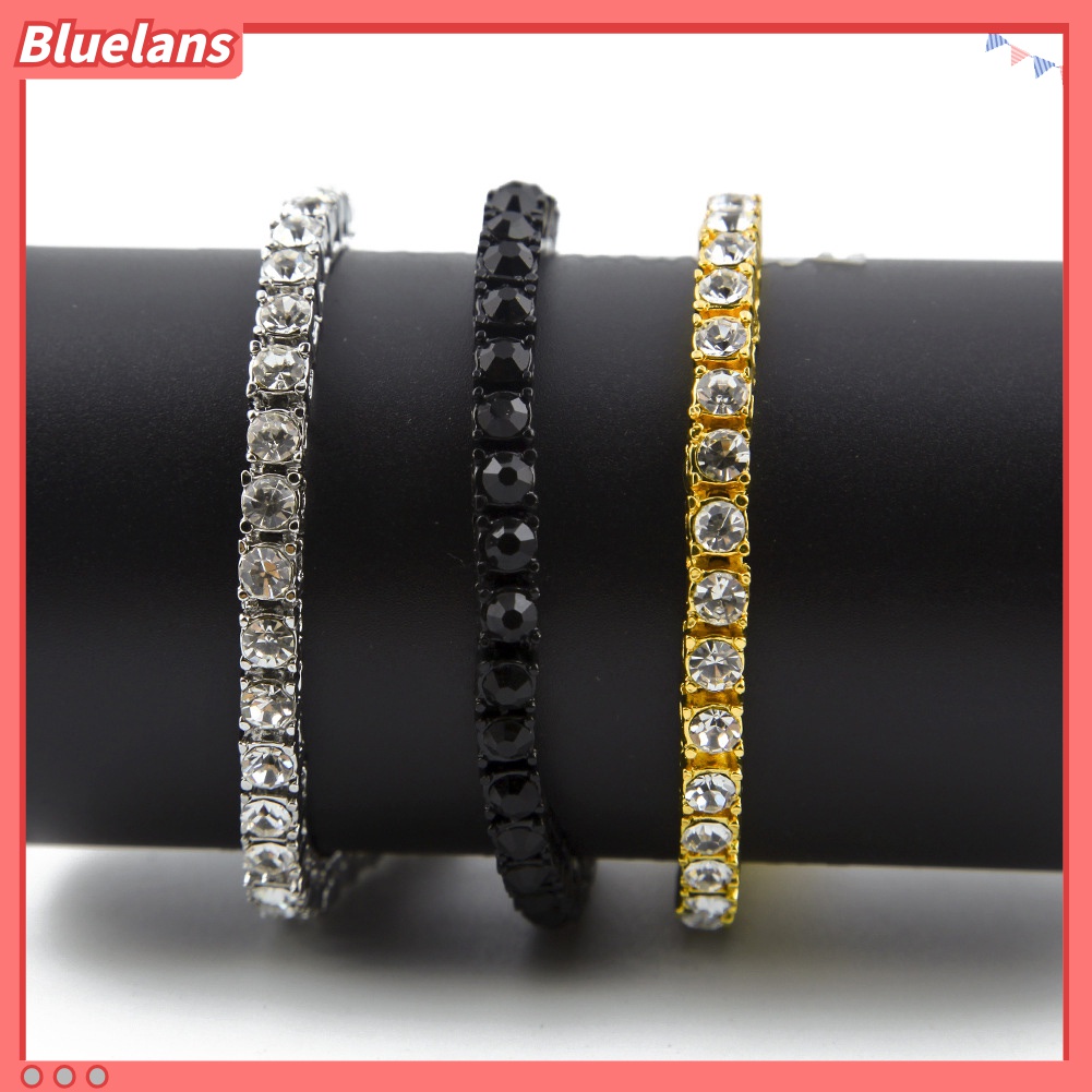 Gelang Berlian Imitasi Model Baris Tunggal Untuk Pria
