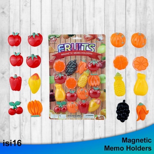 Buah Hiasan Kulkas Magnetic Fruits / Magnet Penempel Note Kulkas Isi 25 Buah