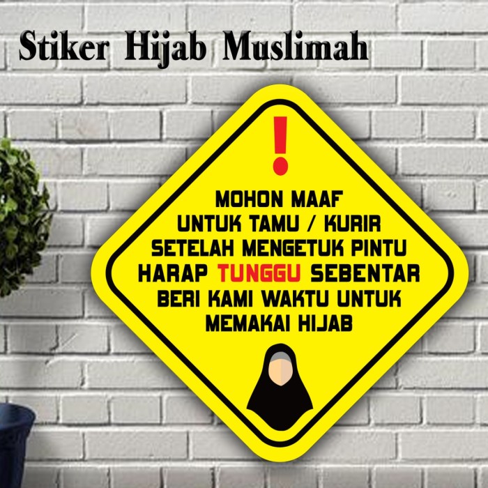 

Stiker Mohon Tunggu Sebentar Tamu / Kurir Hijab Muslimah Anti Air