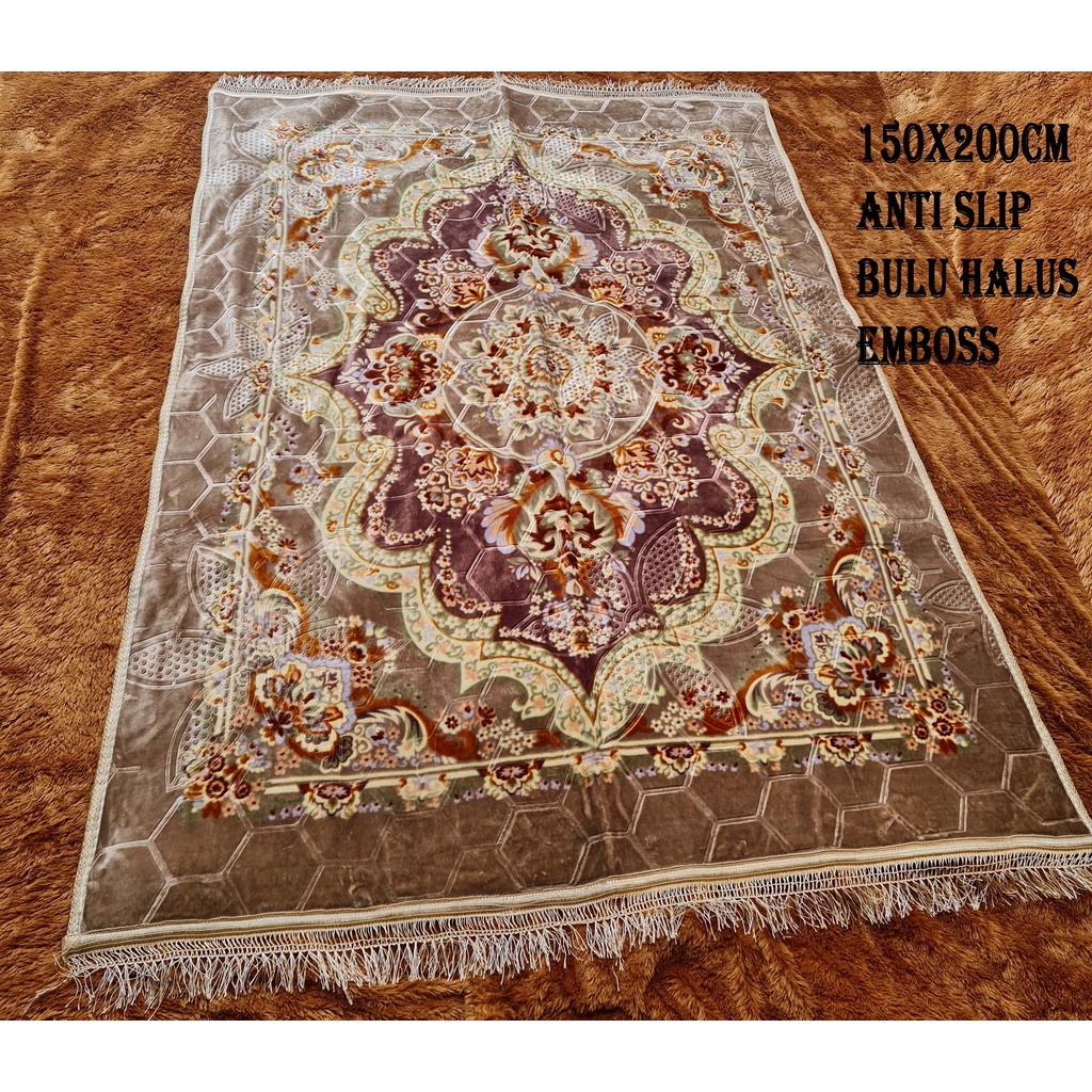 GROSIR KARPET IMPORT TURKI Jumbo Uk 150 x 200 cm Super Lembut