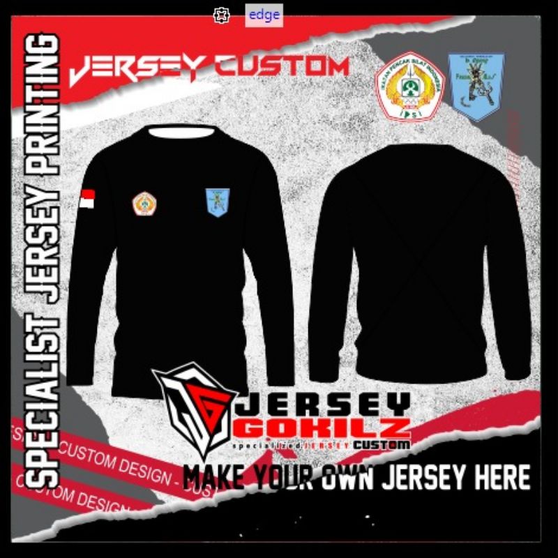 Jersey Custom Lengan Panjang / Jersey custom