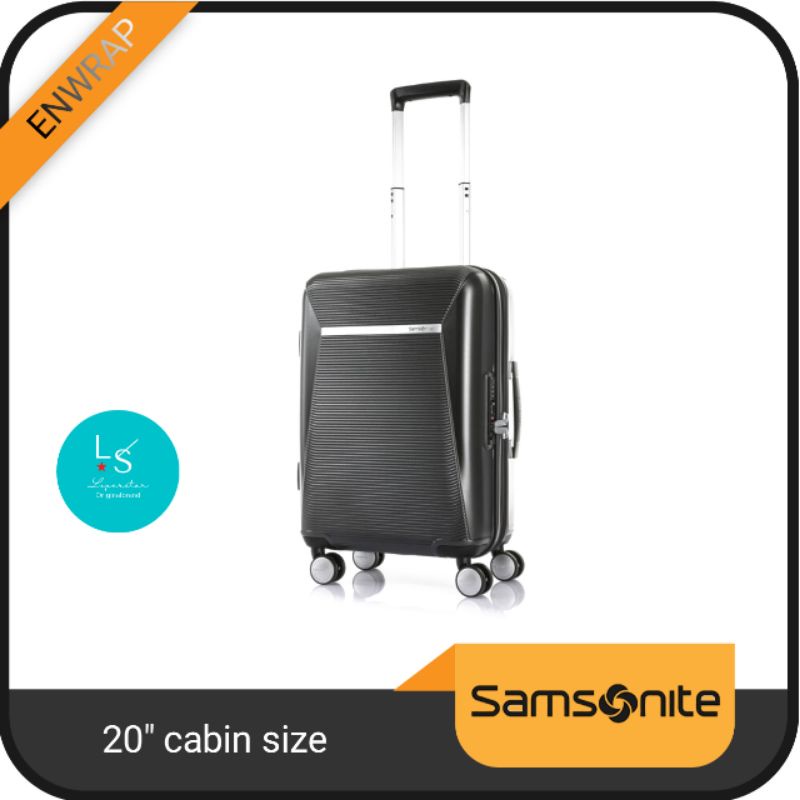 koper 20 inch Samsonite ENWRAP spinner TSA cabin size black