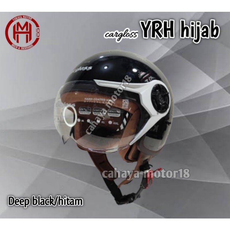 HELM CARGLOSS YRH HIJAB ORIGINAL DEEP BLACK|HITAM