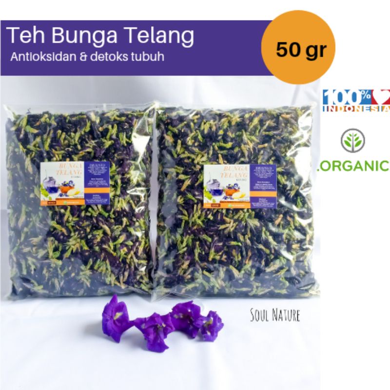 

Teh Bunga Telang 50 gram | Bunga Telang Kering Organik | Butterflypea Tea