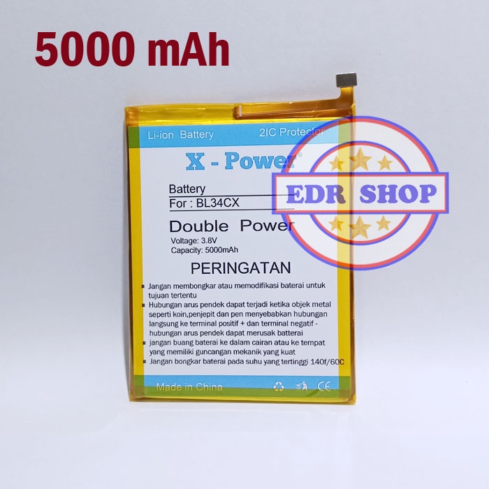 Batre Infinix Smart 3 Plus X627 BL34CX Batu Baterai Battery Tanam Double Power