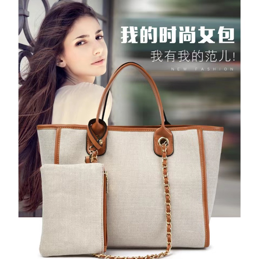 Shoulder Bag New Tas Import Wanita Kanvas Elegant / Hand bag Wanita / Tas Bahu wanita import premium
