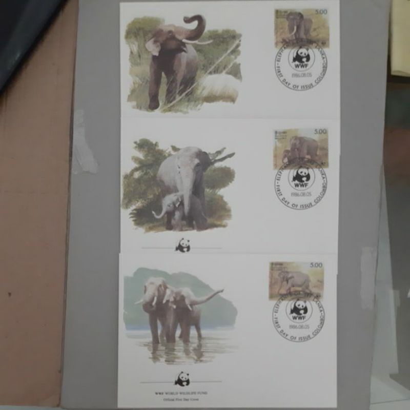 

Perangko FDC Sri Lanka SHP seri gajah sampul 1 prangko