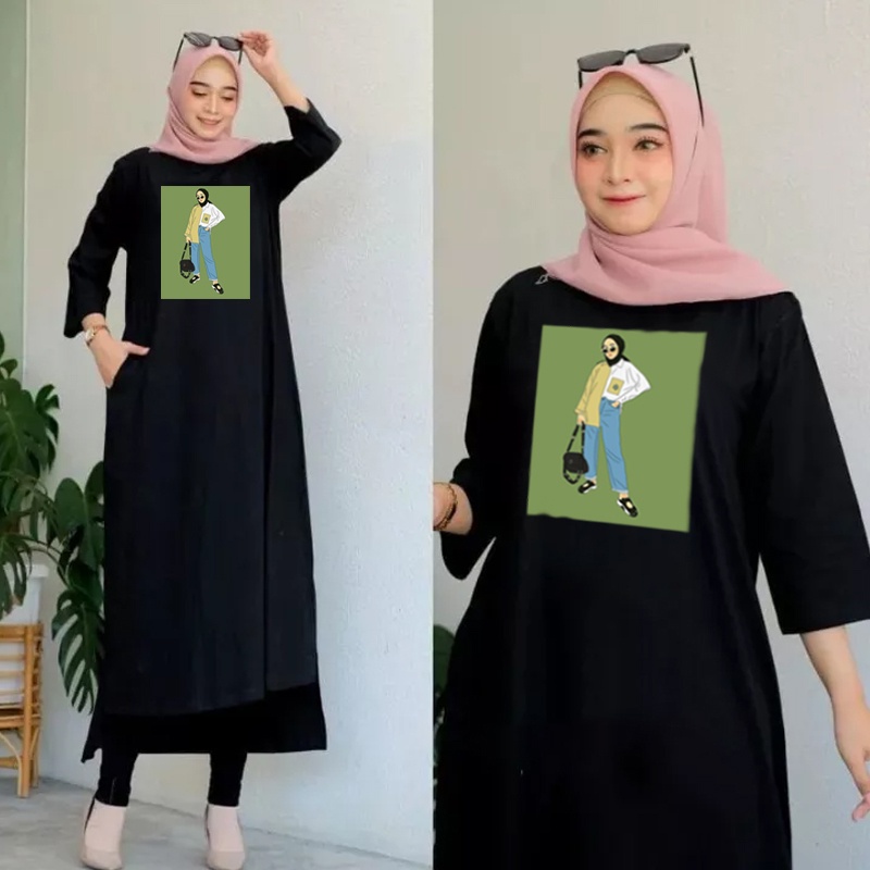 FF LONG TUNIK HIJAB COLABORATION TUNIK WANITA TERBARU LT 3