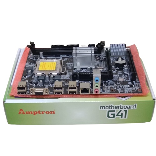 MATHERBOARD INTEL G41 AMPTRON DDR3 LGA 775, MATHEBOARD AMPTRON G41 DDR3 SOCKET 775 BARU