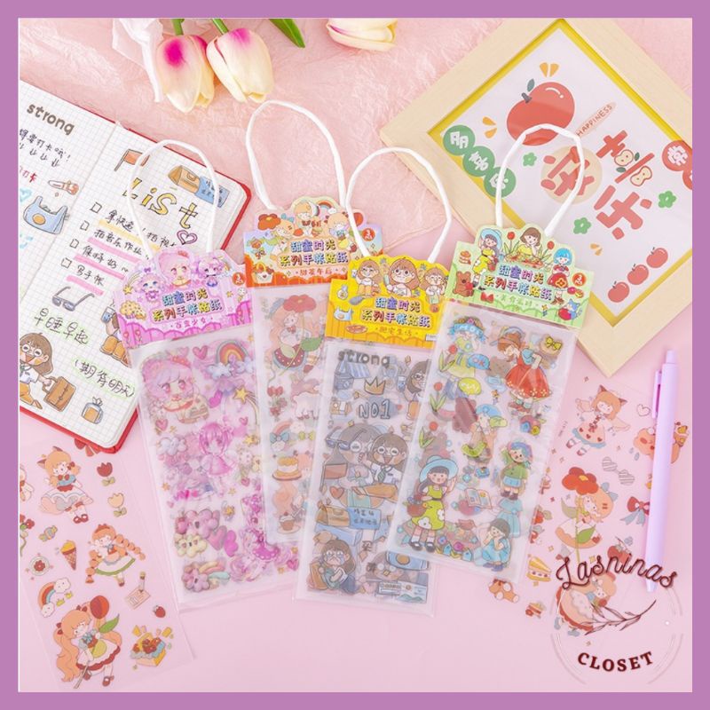 

Set Sticker diy motif lucu/ Sticker Aesthetic/ Sticker Motif Karakter