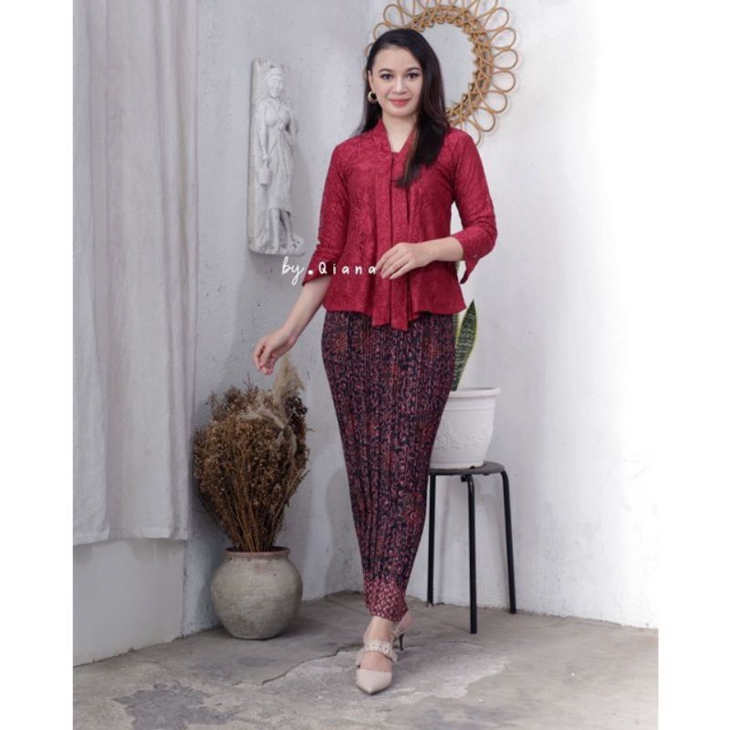 Kebaya hijab modern mewah / Kebaya Kondangan Wanita Modern Remaja / Kebaya Modern / setelan kutubaru
