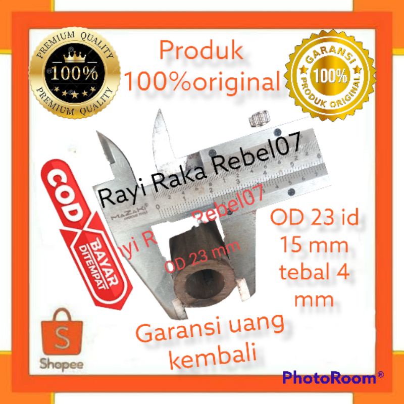 Pipa besi seamless OD 23 id 15 mm tebal 4 mm panjang 10 cm