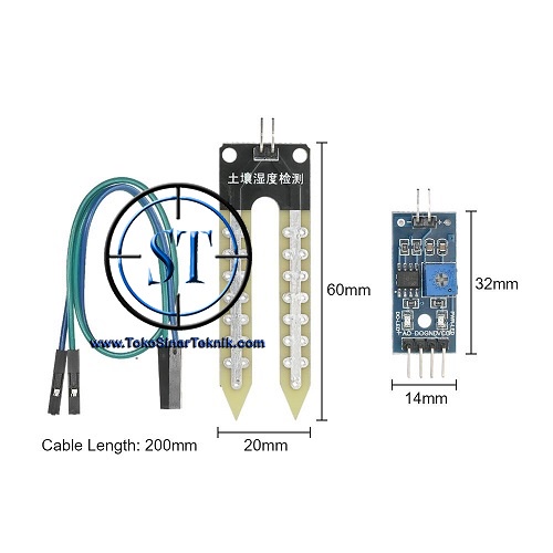 Sensor Kelembaban Tanah Soil Moisture Arduino Sensor Module Hygrometer Modul BB-21