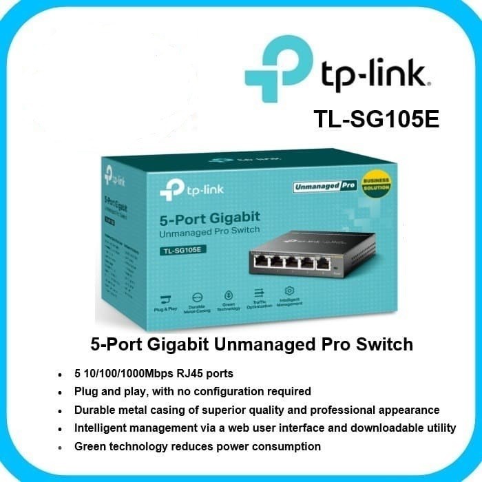 Tp-Link Tl-Sg105E 5-Port Gigabit Easy Smart Switch
