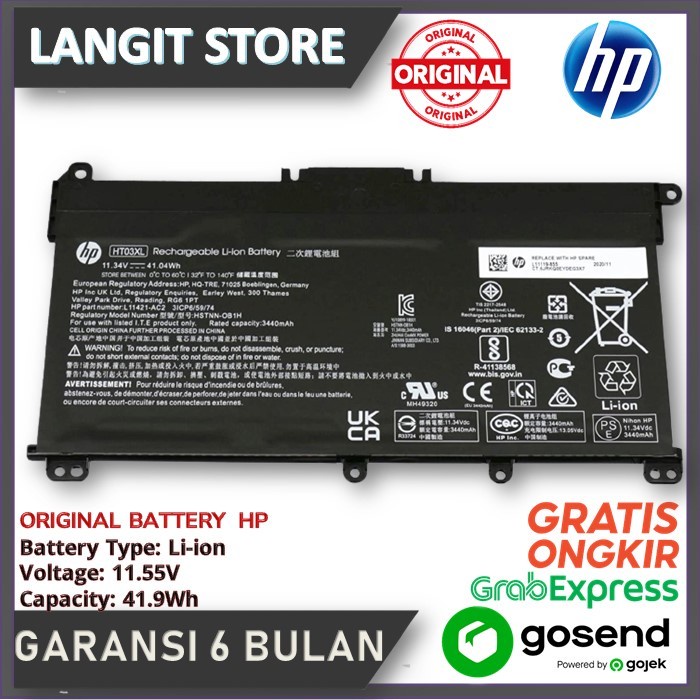 Baterai hp 14s-cf0044tx Original