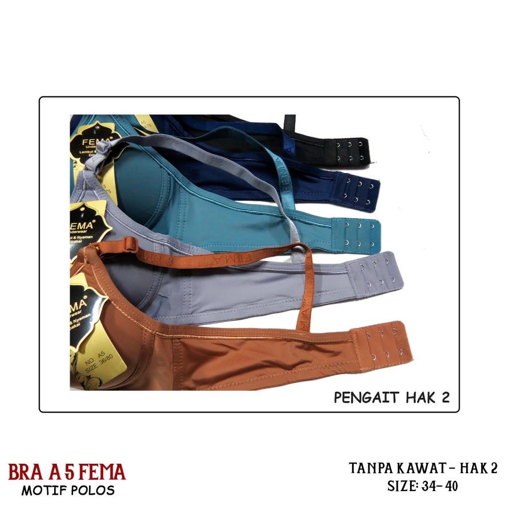 YA 885 - Bh Bra FMA5 List Polos Fashion Dalaman Wanita Bra Tanpa Kawat Busa Hak 2 Nyaman Dipakai
