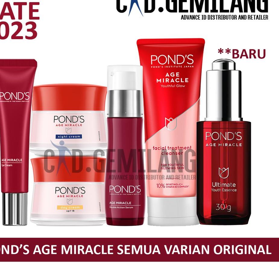 New Recommended--PONDS AGE MIRACLE DAY NIGHT CREAM 50GRAM POND'S 50G ESSENCE WHIP SERUM FOAM EYE CRE