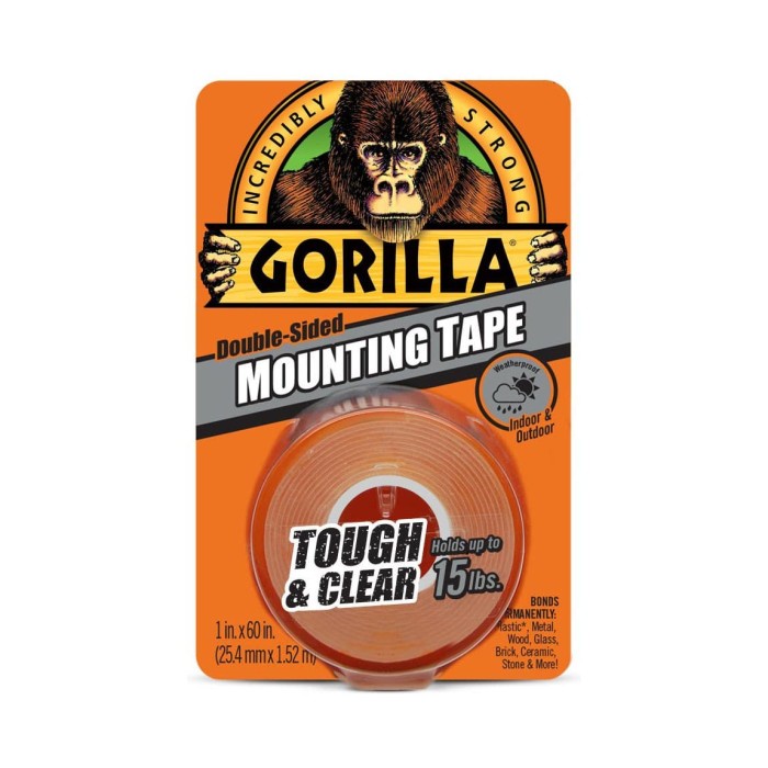 

Double Tape Gorilla Tough & Clear Mounting Tape