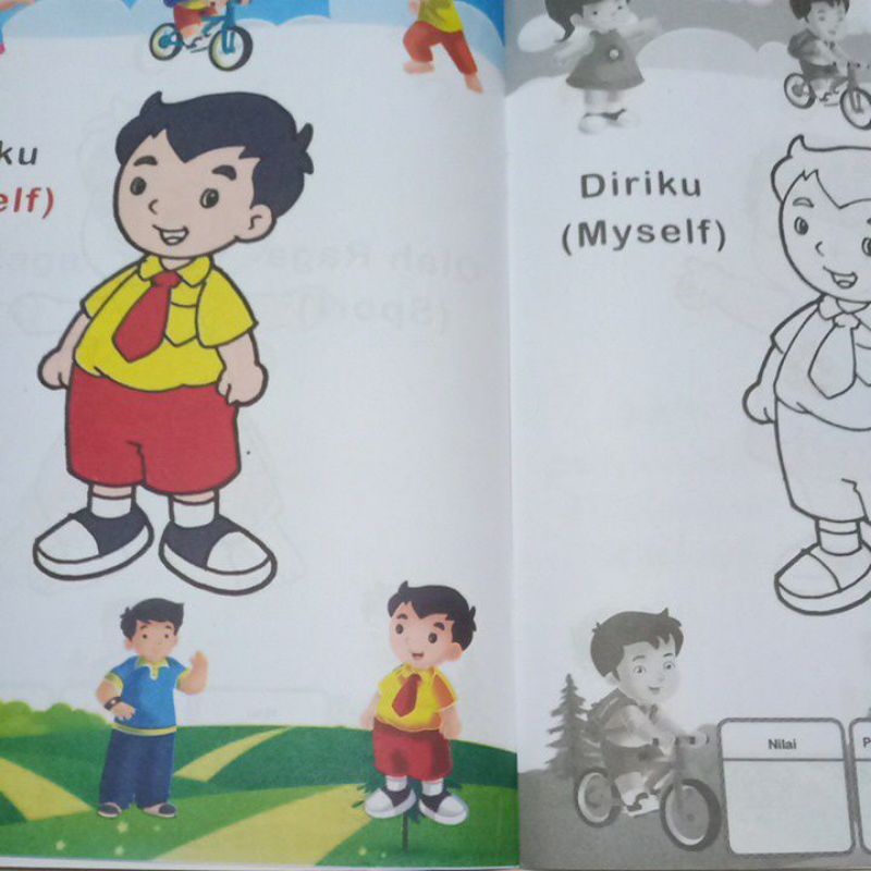 Buku Mewarnai Diriku Untuk Paud Dan TK