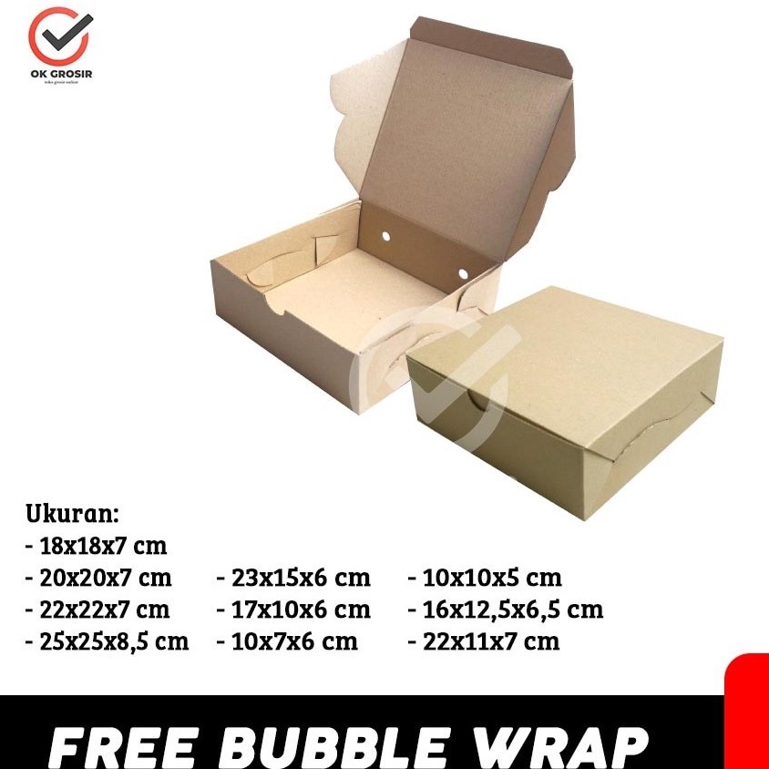 

Box Packing Polos Kode BP / Kraft / Dus Karton / Gift Box (6 lembar)