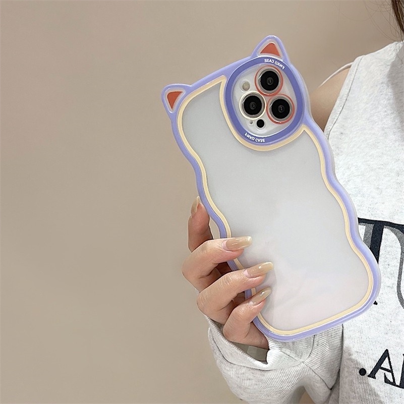 Soft Case Pelindung Bahan Silikon Transparan Gaya Korea Untuk iPhone 14 13 12 11 Pro Max X Xr Xs Max 8 7 Plus