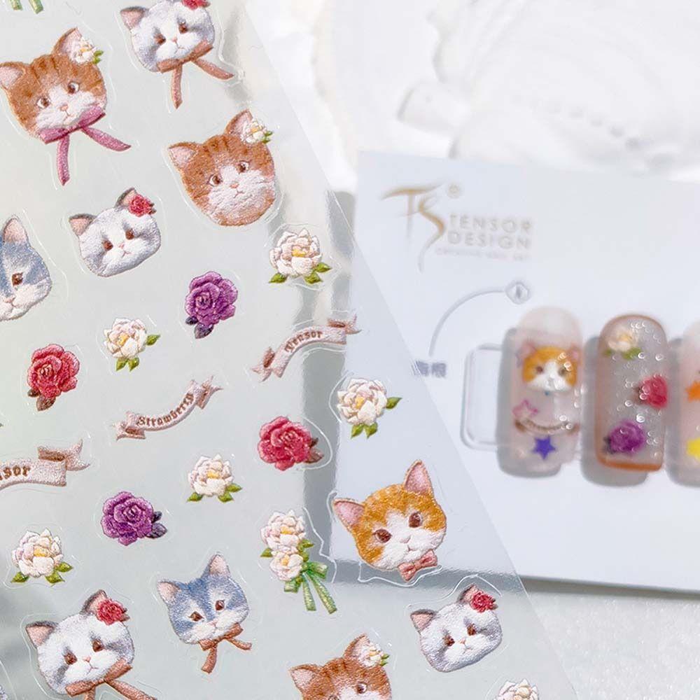 Mxbeauty Stiker Kuku Motif Kartun Strawberry / Pita Untuk Dekorasi Nail Art / Manicure