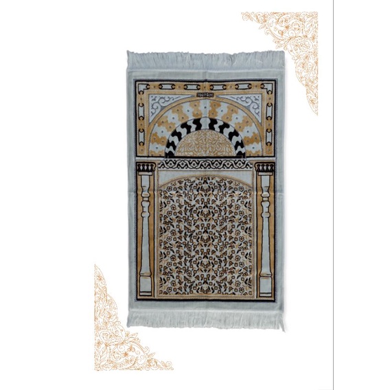 Sajadah Turkey Tebal Putih Safateks Simli White / Turki Eksklusif Putih