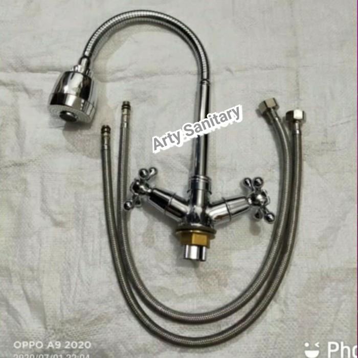 kran cuci piring panas dingin / keran angsa panas dingin