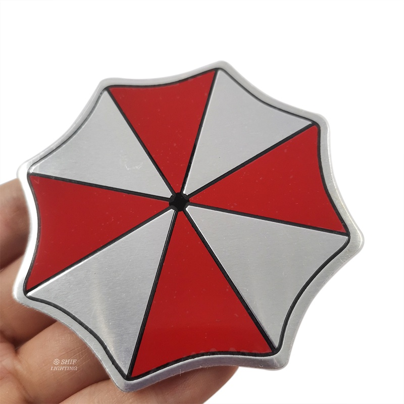 1pc Stiker Emblem Logo Umbrella CORPORATION Bahan Aluminum Untuk Dekorasi Mobil