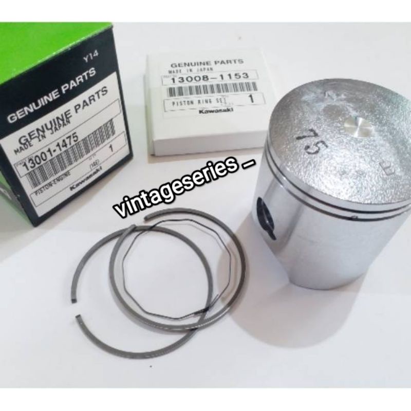 PISTON NINJA R SS RR PISTON NINJA B75 SEHER PISTON B75 13001-1475 RING 13008-1153 ORIGINAL KAWASAKI