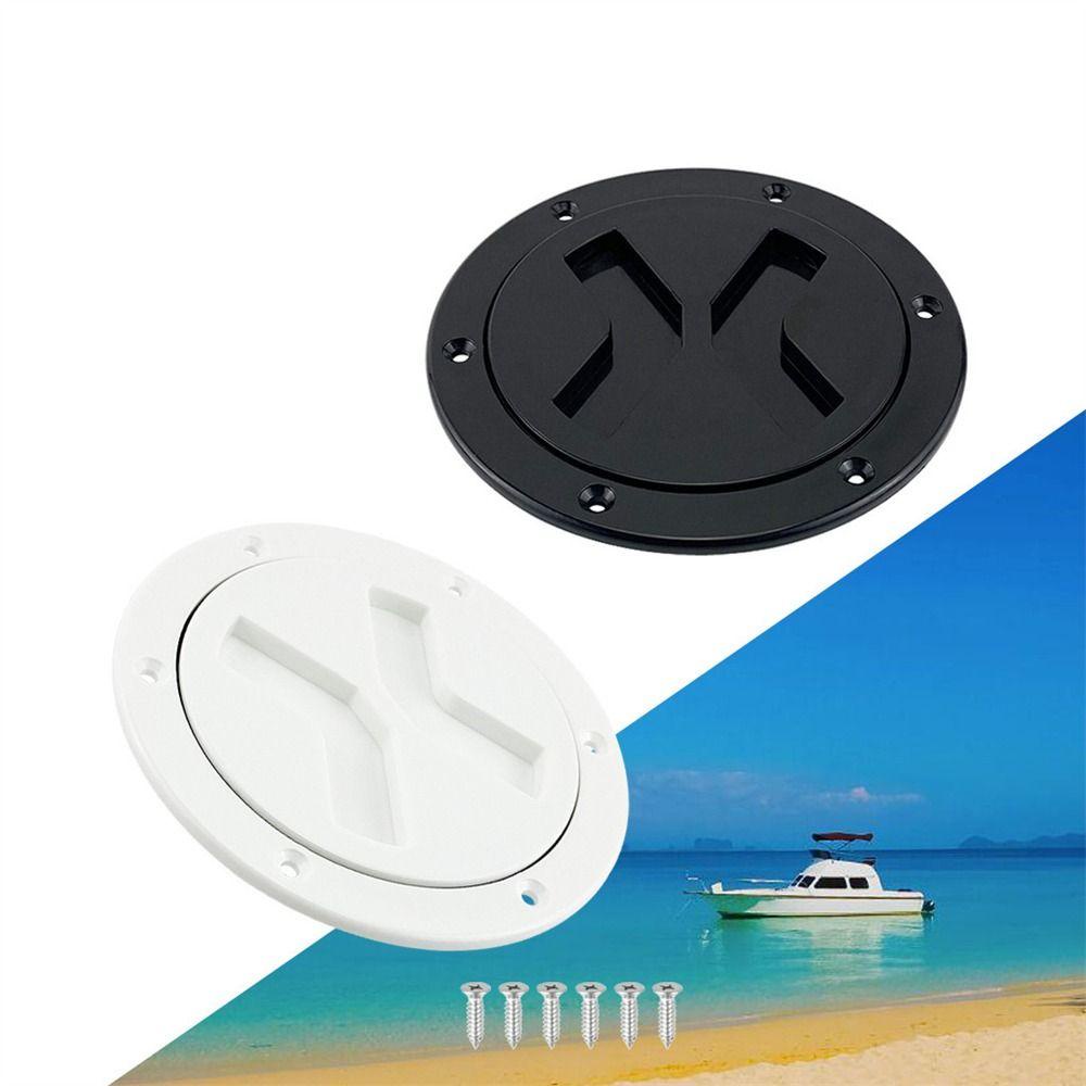 Preva Deck Cover Tutup Aksesoris Putih Hitam Akses Tetas Kapal Bulat 5inch