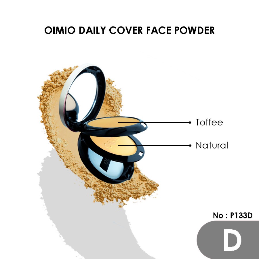 OIMIO Daily Cover 2in1 Face Powder - Bedak Padat