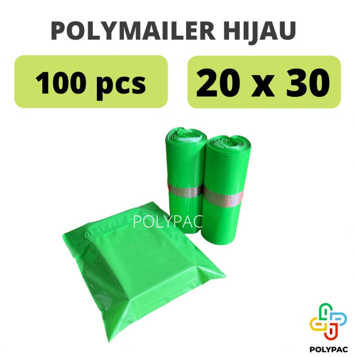 

Jualan Polymailer Hijau [20X30] Isi 100 Pc - Polymailer Warna Hijau Apel Gilaa!!!
