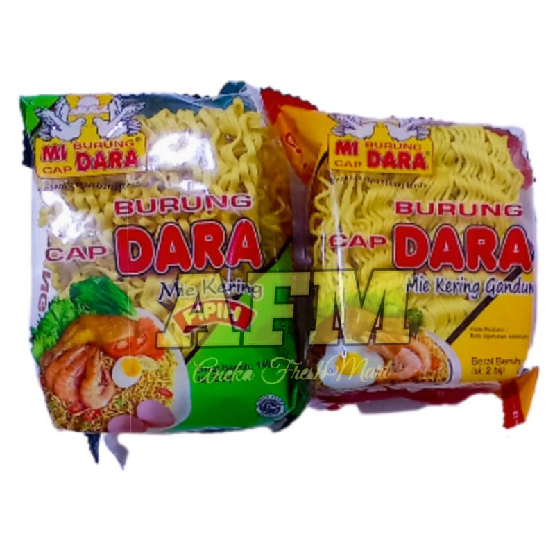 

MI BURUNG CAP DARA GANDUM/PIPIH 140GR/2BIJI MI DARA MIE KERITING MI KERING