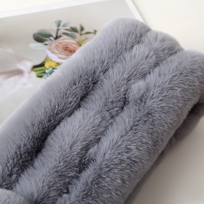 Syal Bulu Winter Scarf Rabbit Fur Fashion Korea Import SM03