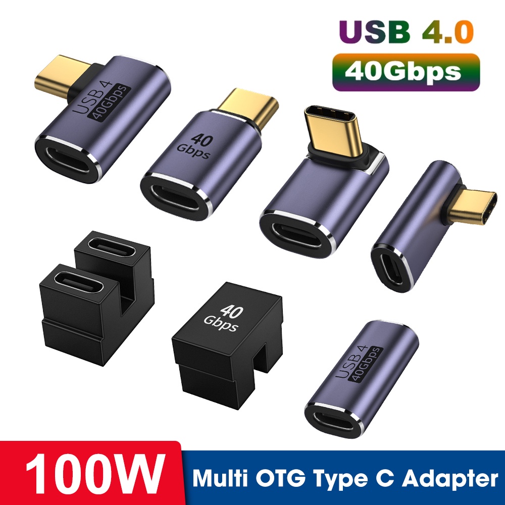 Adapter Kabel Charger / Data Konverter USB Tipe C 90 Derajat Female Ke Male Kecepatan Tinggi