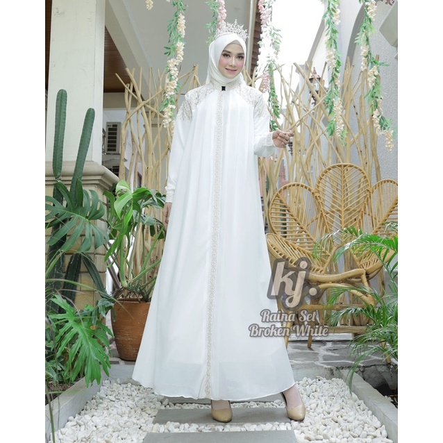 Gamis Pesta Raina set Hijab Ori Khadijah Mode Gamis Cantik Gamis Mewah Gamis Murah Fashion Muslim