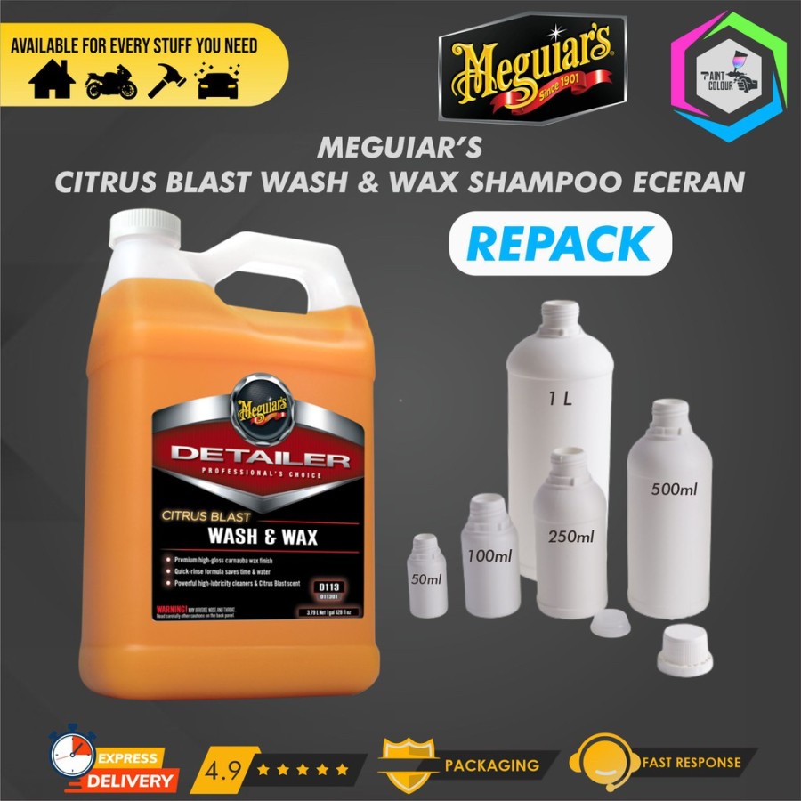 Meguiars CITRUS BLAST WASH &amp; WAX SHAMPOO ECERAN 500ML 1L - Paint Colour