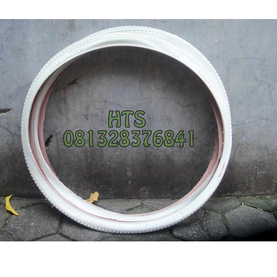 BAN SEPEDA ONTHEL BAN LUAR ONTHEL BAN SWALLOW BAN ONTHEL 28 WARNA PUTIH "PSI.18Oc22м"