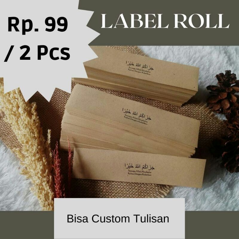 

Custom Label Roll / Roll Hijab / Roll Kaos Kaki / Label Produk