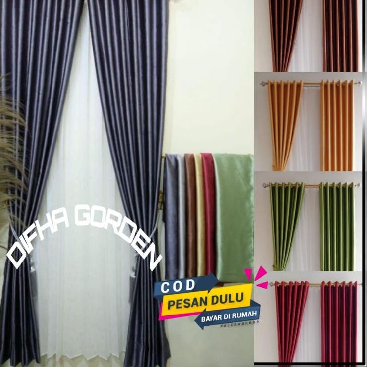 Paling Laku--Gorden Minimalis jendela pintu Panjang 3meter 250cm Blackout import premium Horden jend
