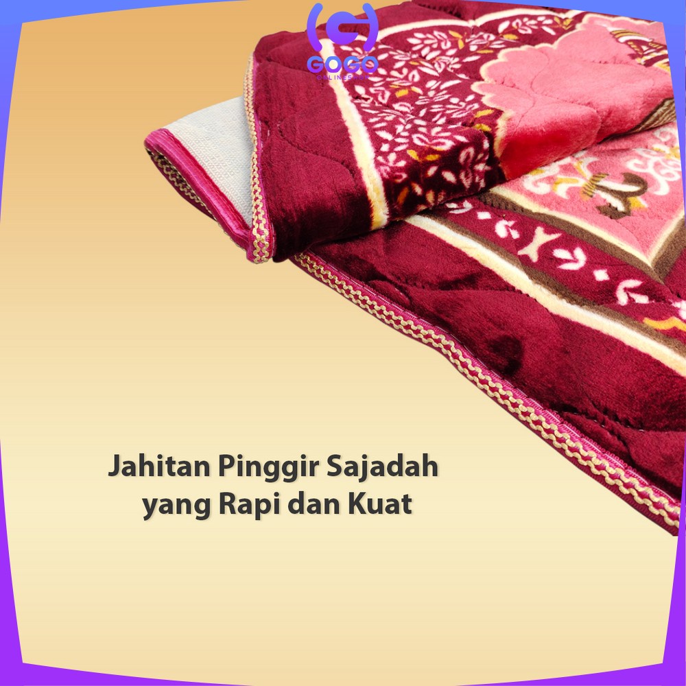 GOGO-C456 Sajadah Busa Turki Turkey Luxor Busa Embos Super Tebal / Sajadah Busa Anti Slip Jumbo Oleh Oleh Haji
