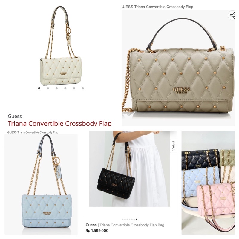 GUESS TRIANA CONVERTIBLE CROSSBODY FLAP